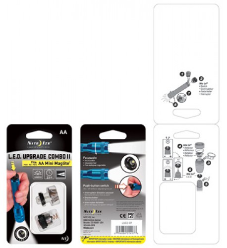 NITE IZE - Innovative Accessories - NI-LUC2-07 - LED Combo Upgrade Kit II-AA Cell