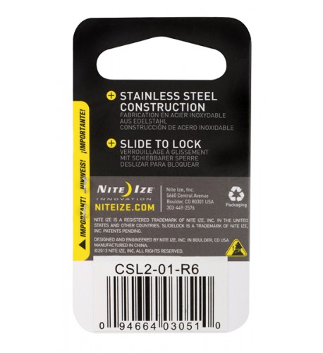 NITE IZE - Innovative Accessories - NI-CSL - SlidLock Carabiner