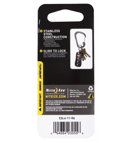 NITE IZE - Innovative Accessories - NI-CSL - SlidLock Carabiner