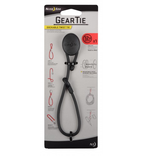NITE IZE - Innovative Accessories - NI-Gear Tie Dockable Twist Tie - Gear Tie Dockable Twist Tie