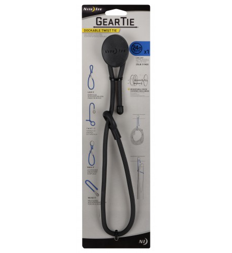 NITE IZE - Innovative Accessories - NI-Gear Tie Dockable Twist Tie - Gear Tie Dockable Twist Tie