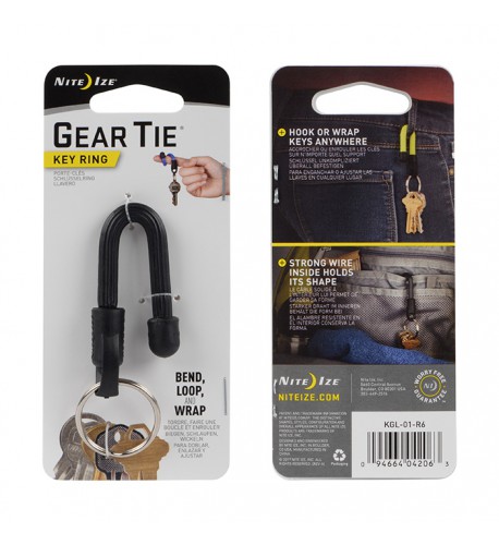 NITE IZE - Innovative Accessories - NI-KGL - Gear Tie Key Ring