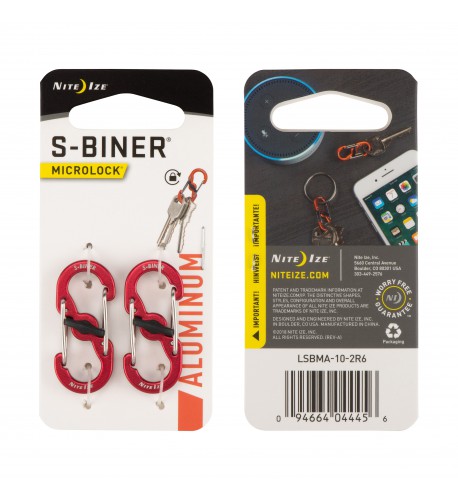 NITE IZE - Innovative Accessories - NI-LSBMA - S-Biner MicroLock Aluminum