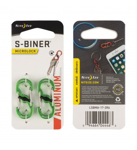 NITE IZE - Innovative Accessories - NI-LSBMA - S-Biner MicroLock Aluminum