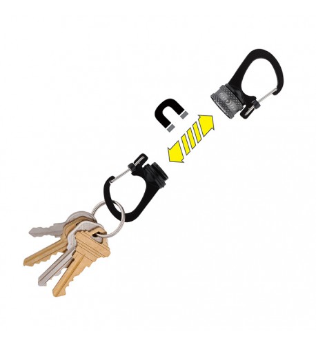NITE IZE - Innovative Accessories - NI-MSBL - SlideLock 360° Magnetic Locking Dual Carabiner