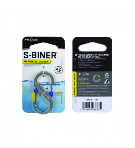 NITE IZE - Innovative Accessories - NI-SBM - S-Biner Marine SlideLock