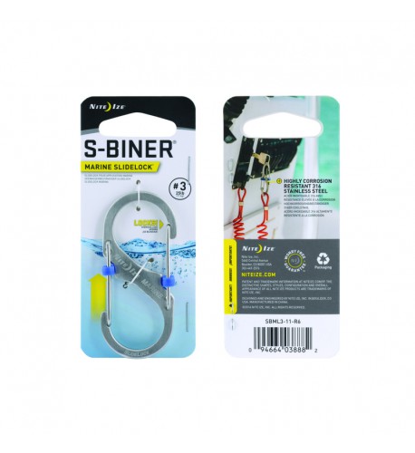 NITE IZE - Innovative Accessories - NI-SBM - S-Biner Marine SlideLock