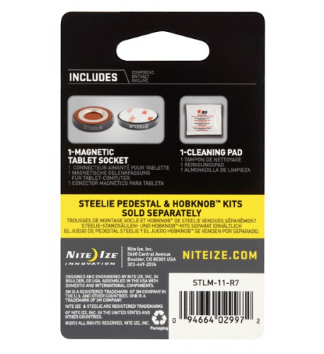 NITE IZE - Innovative Accessories - NI-STLM-11-R7 - Steelie Magnetic Tablet Socket
